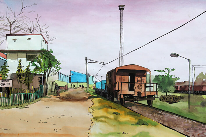 TMU fine art college train painting