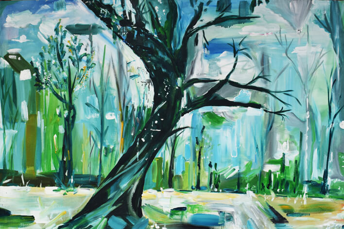 TMU fine art college tree painting