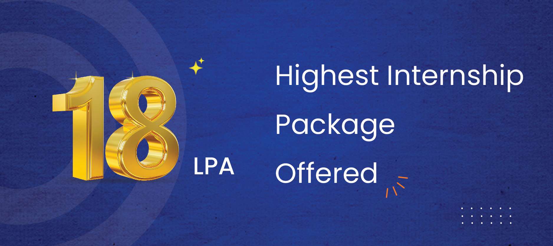 Highest internship package 18 LPA