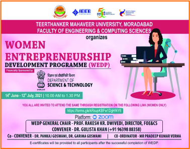 TMU webinar on women entrepreneurship